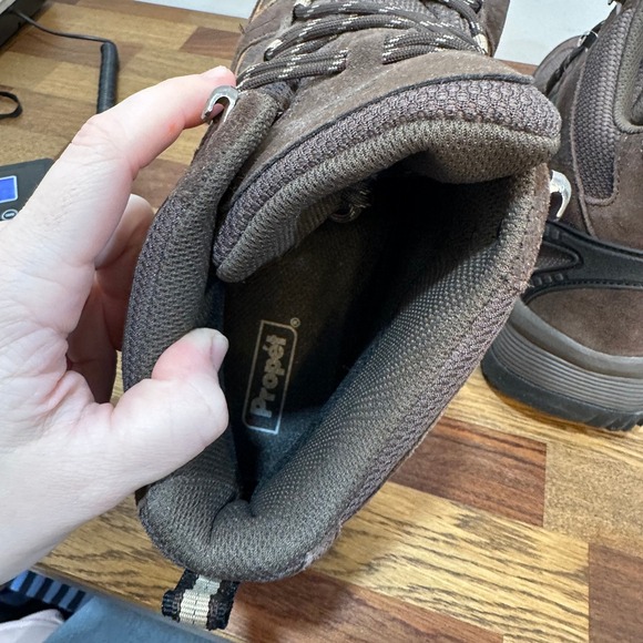 Propet Mens Boots 12 Brown Leather Waterproof Work Wear Outdoor Hiking Lace‎ Up - Picture 8 of 10